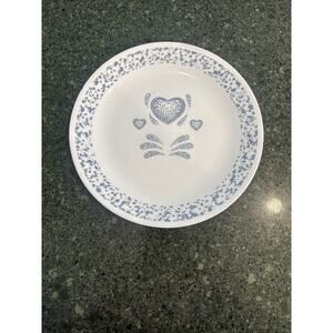SET OF 2 - CORNING CORELLE - SPONGE BLUE HEARTS - 10 1/4" DINNER PLATES